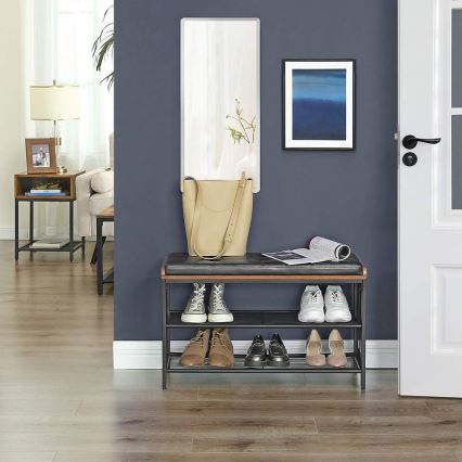 DAVOR Shoe Cabinet Brown/Black