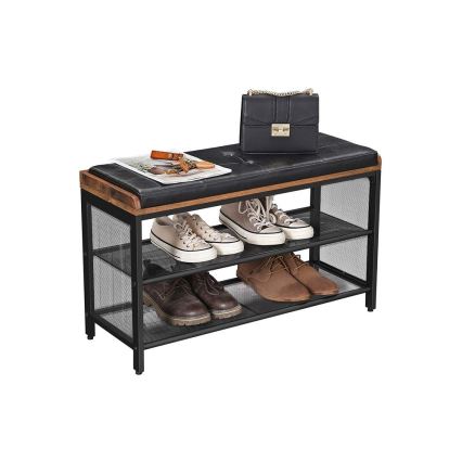 DAVOR Shoe Cabinet Brown/Black