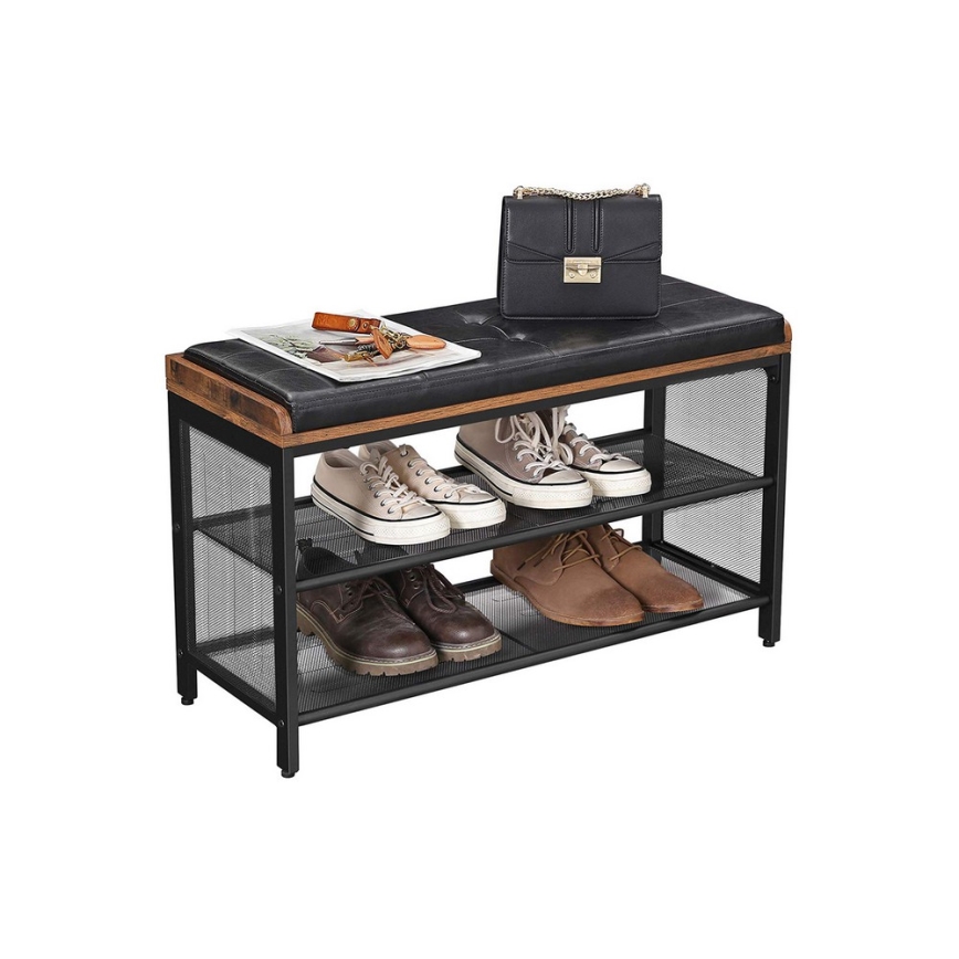 DAVOR Shoe Cabinet Brown/Black