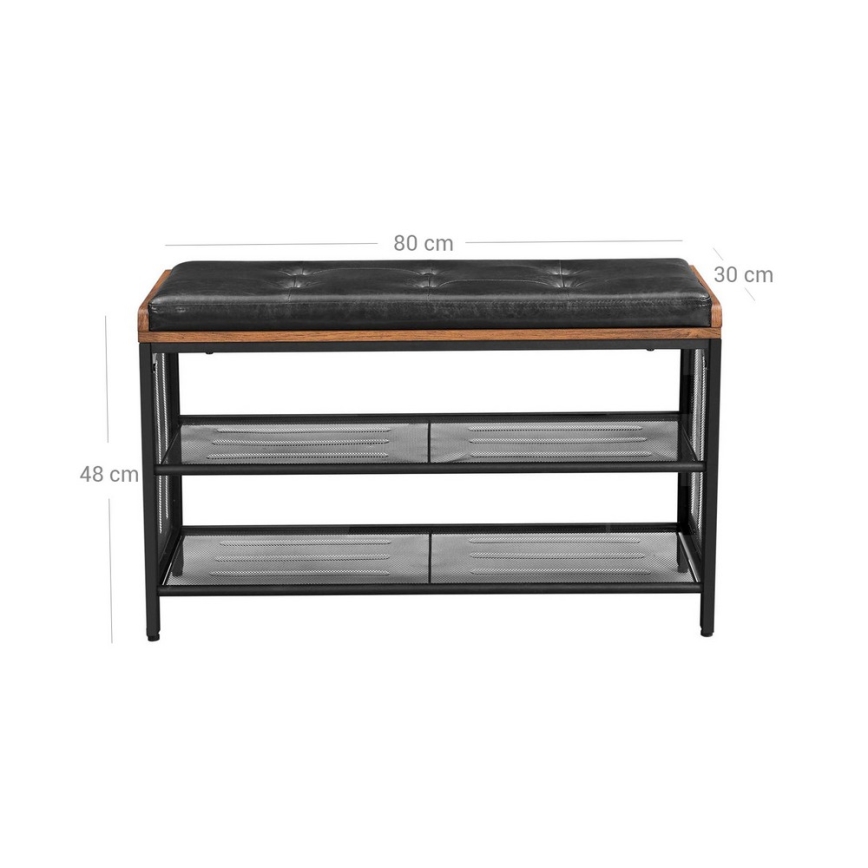 DAVOR Shoe Cabinet Brown/Black