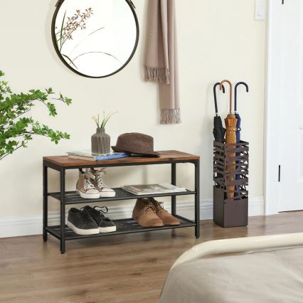 DAVOR Shoe Cabinet Brown/Black