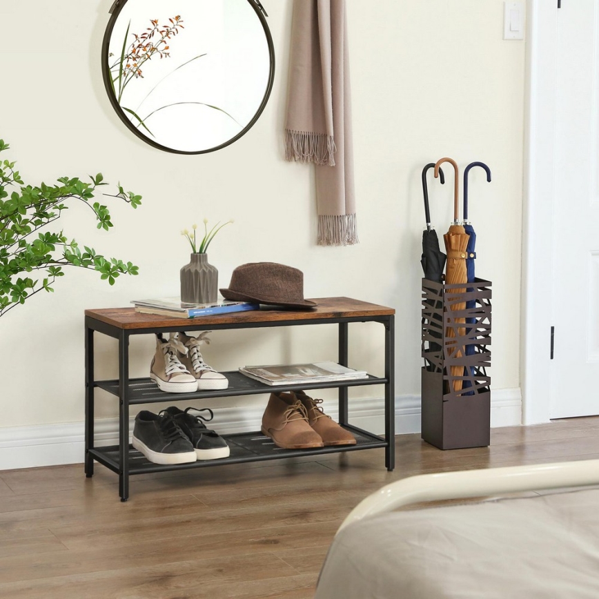 DAVOR Shoe Cabinet Brown/Black