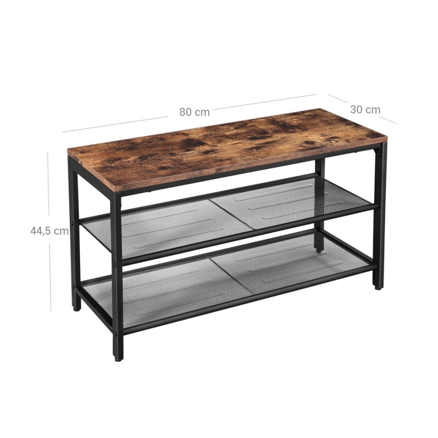 DAVOR Shoe Cabinet Brown/Black