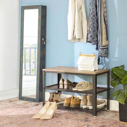 DAVOR Shoe Cabinet Brown/Black