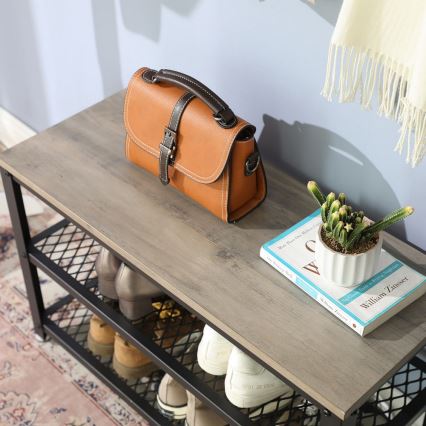 DAVOR Shoe Cabinet Brown/Black