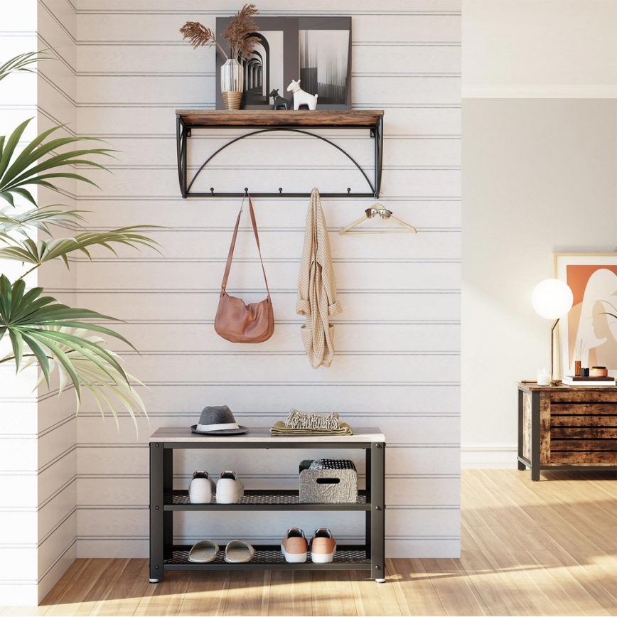 DAVOR Shoe Cabinet Brown/Black