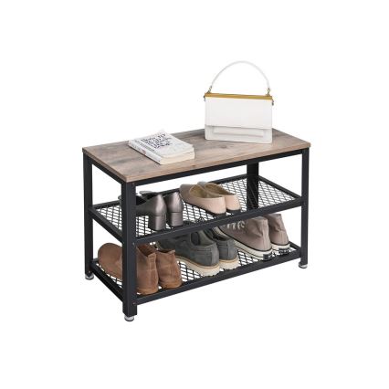 DAVOR Shoe Cabinet Brown/Black