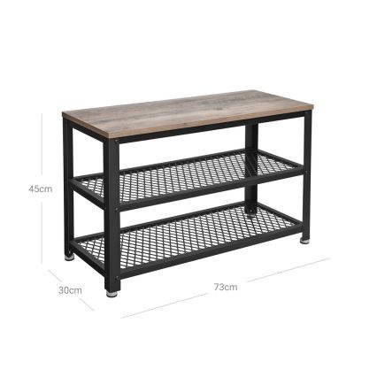 DAVOR Shoe Cabinet Brown/Black