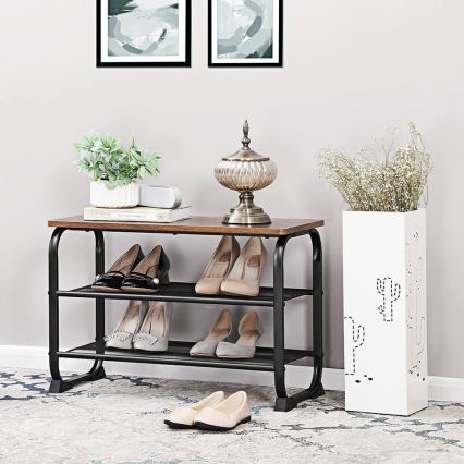 DAVOR Shoe Cabinet - Brown/Black