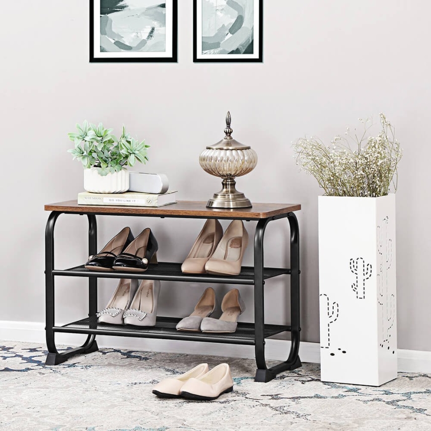 DAVOR Shoe Cabinet - Brown/Black