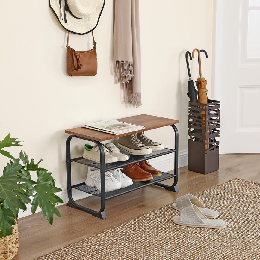 DAVOR Shoe Cabinet - Brown/Black
