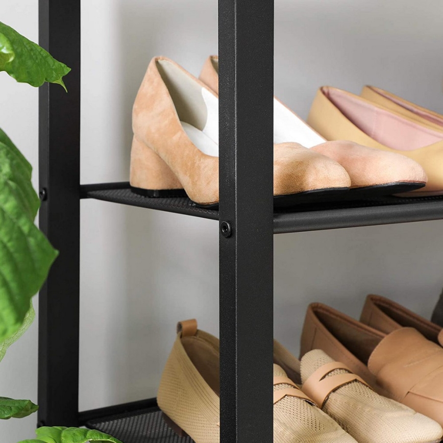 DAVOR Shoe Cabinet, Grey/Black