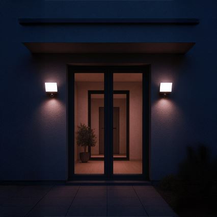 DAVOS LED Floodlight with Motion and Dusk Sensor, 30W, 230V, IP54, Black