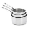 De Buyer 3410.03 - MILADY Stainless Steel 3-Piece Saucepan Set