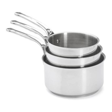 De Buyer 3410.03 - MILADY Stainless Steel 3-Piece Saucepan Set