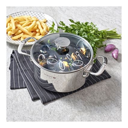 De Buyer 3427.20 - MILADY 20 cm stainless-steel pot with lid