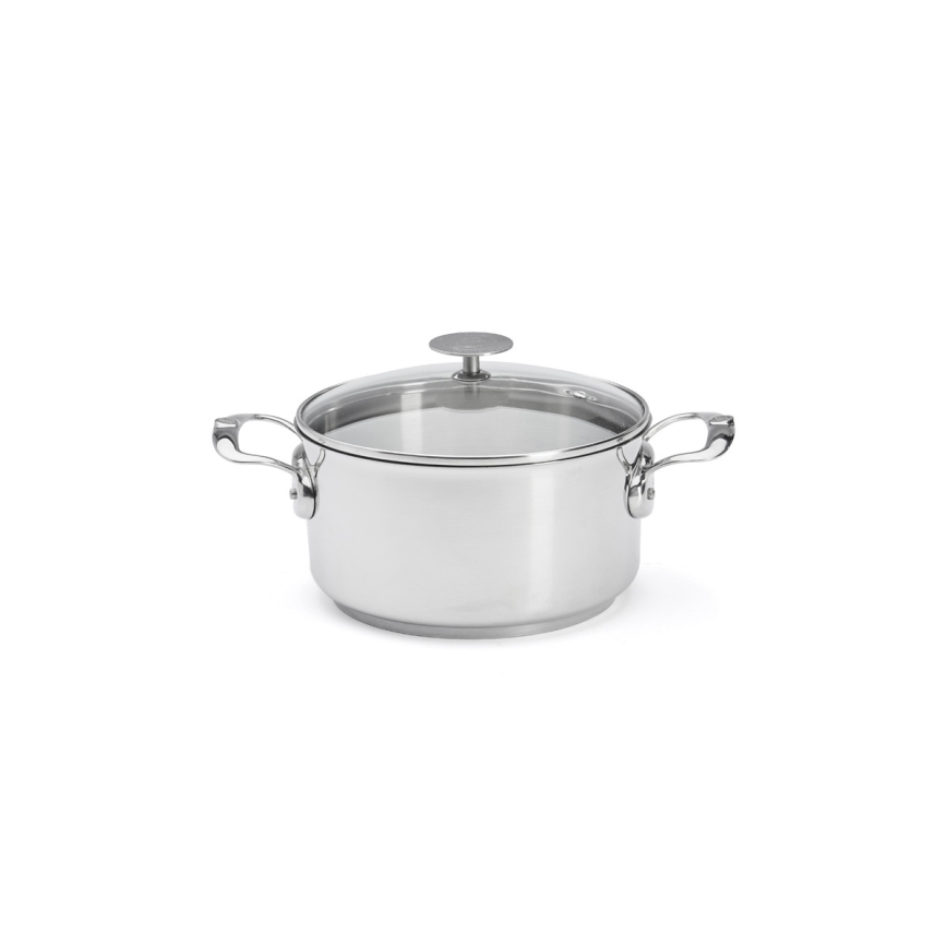 De Buyer 3427.20 - MILADY 20 cm stainless-steel pot with lid