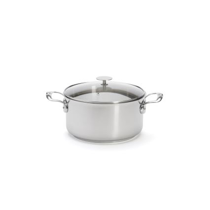 De Buyer 3427.24 - MILADY 24 cm Stainless-Steel Pot with Lid