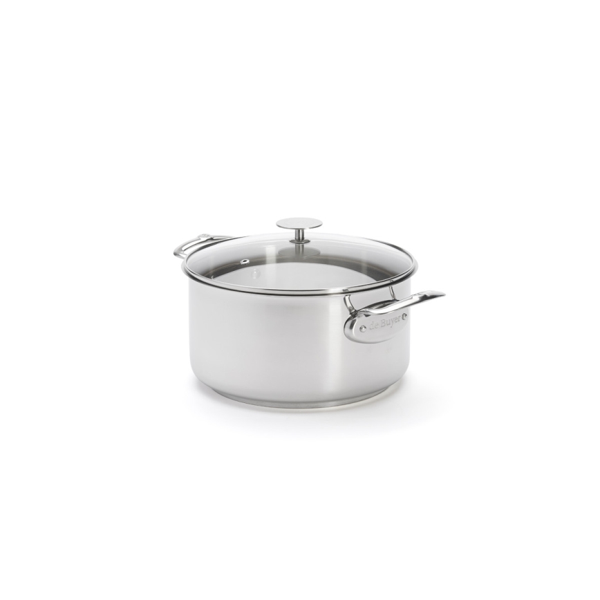 De Buyer 3427.24 - MILADY 24 cm Stainless-Steel Pot with Lid