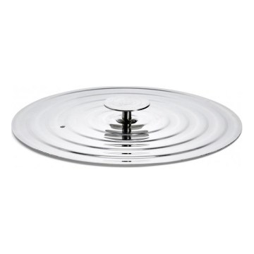 De Buyer 3460.02 - Universal stainless-steel lid for low frying pans, fits 20–24 cm