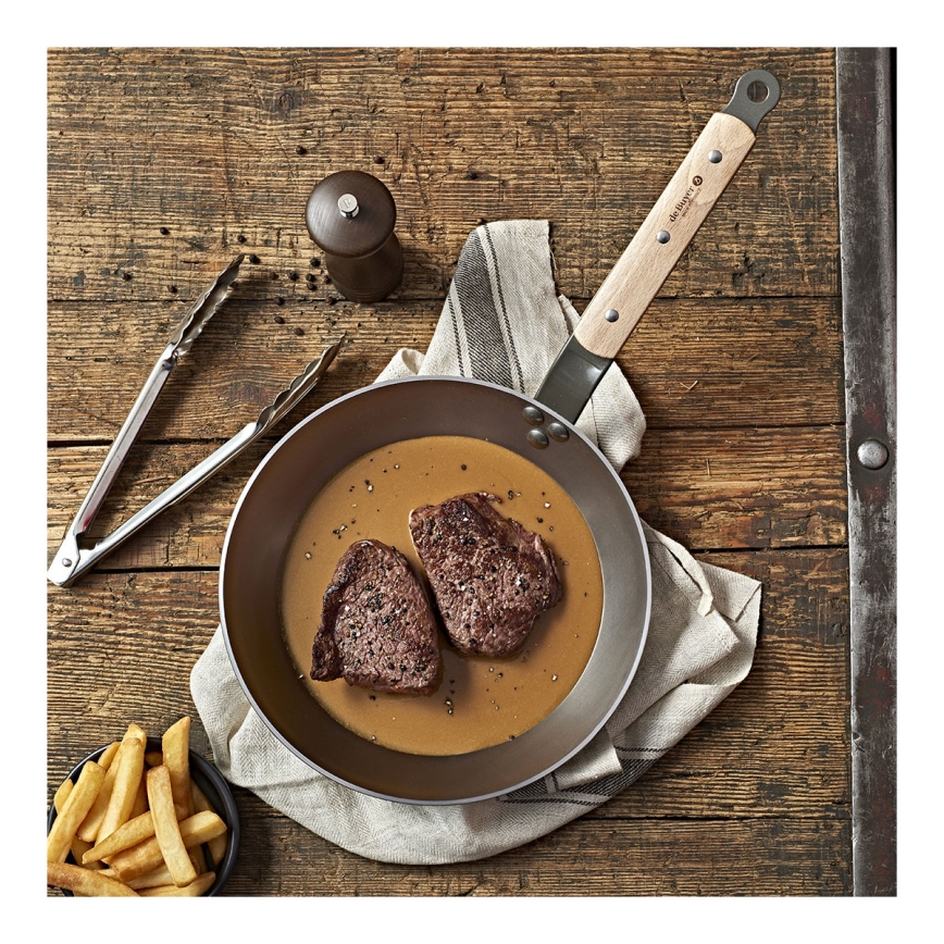 De Buyer 5710.24 - MINERAL B BOIS 24 cm Steel Frying Pan