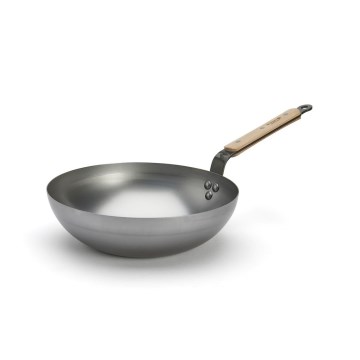 De Buyer 5717.28 - MINERAL B BOIS 28 cm Wok Pan