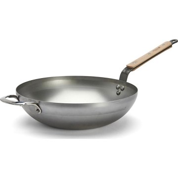 De Buyer 5717.32 - MINERAL B BOIS Wok Pan 32 cm