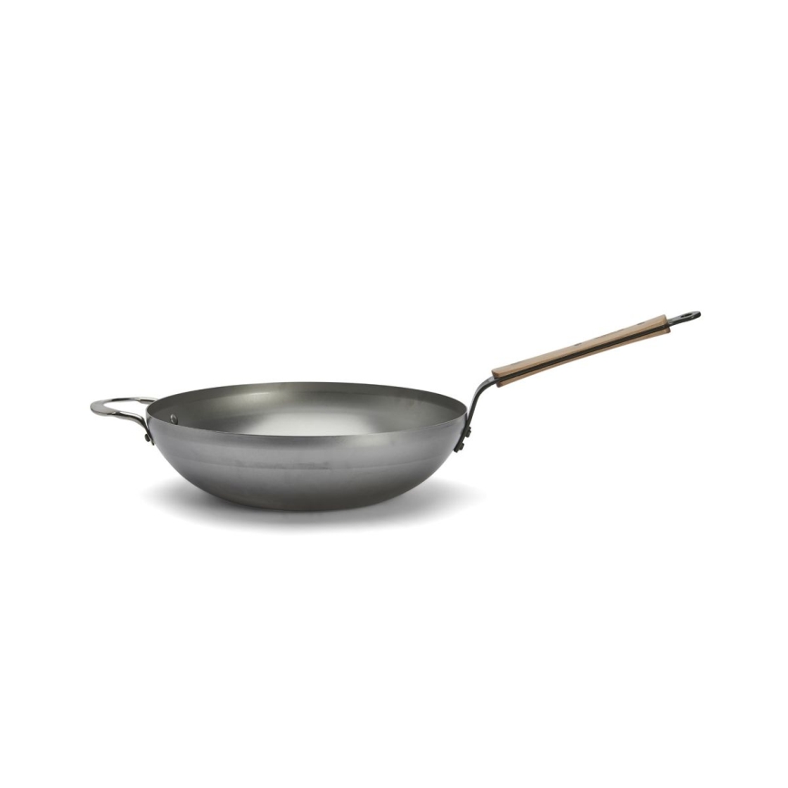 De Buyer 5717.32 - MINERAL B BOIS Wok Pan 32 cm