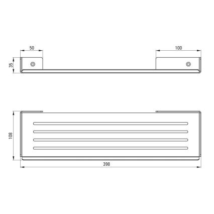 Deante ADM_A511 - MOKKO White Bathroom Wall Shelf