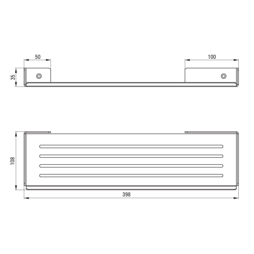 Deante ADM_A511 - MOKKO White Bathroom Wall Shelf