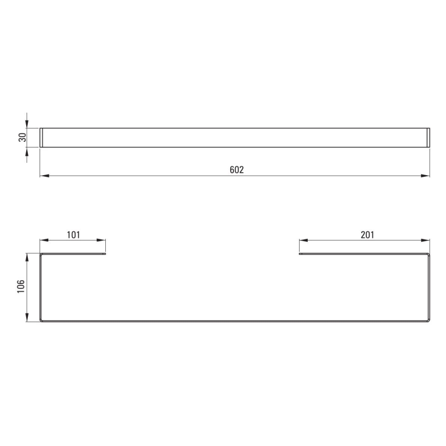 Deante ADM_A621 - MOKKO 60 cm Wall-Mounted Towel Rail, White