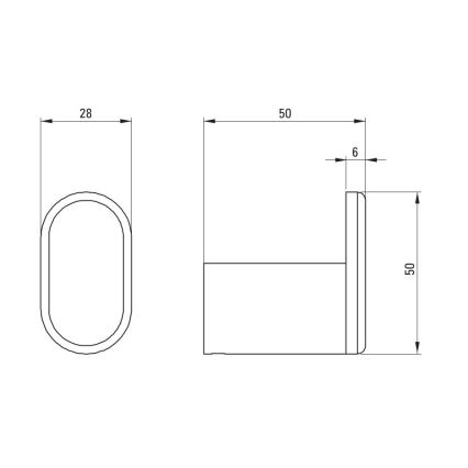 Deante ADR_0111 - ROUND Wall Hook, Polished Chrome