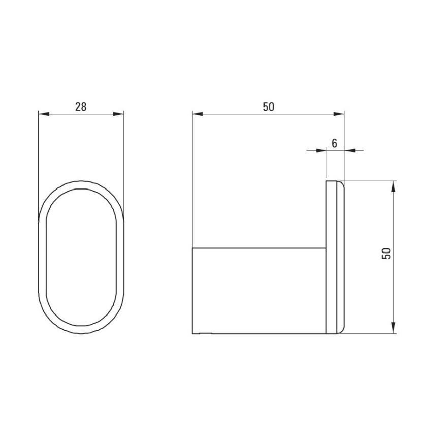 Deante ADR_0111 - ROUND Wall Hook, Polished Chrome
