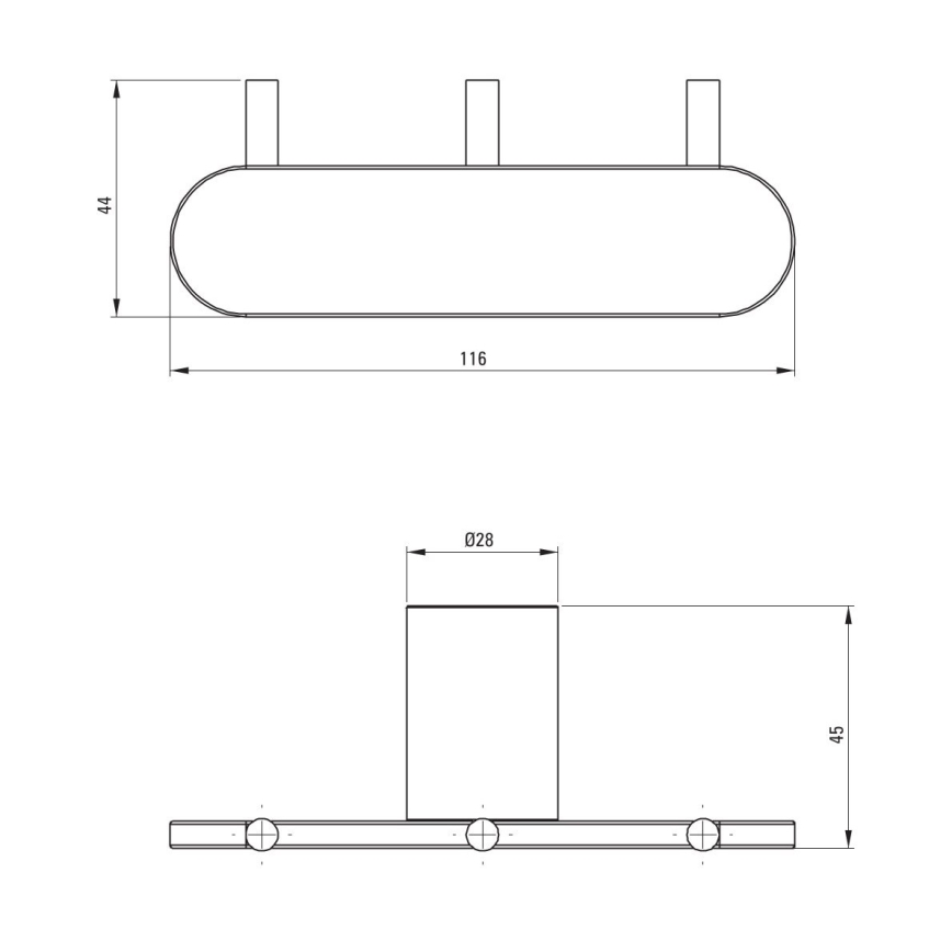 Deante ADR_0131 - ROUND Polished Chrome Wall Hook