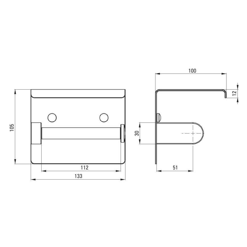 Deante ADR_0221 - ROUND Toilet Paper Holder, Polished Chrome