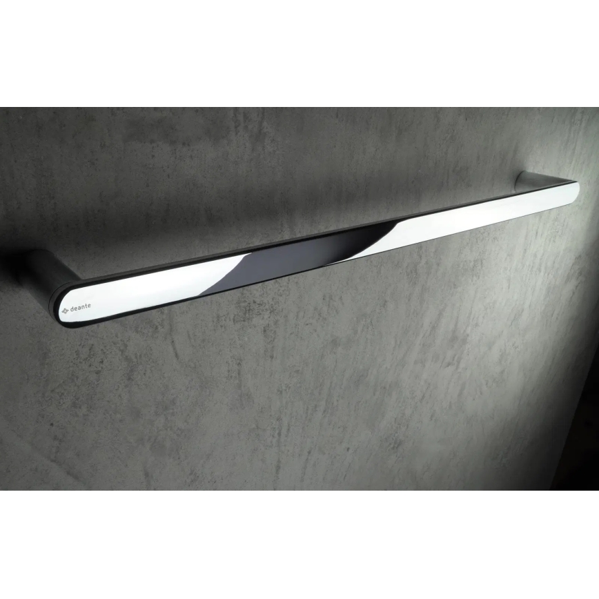 Deante ADR_0621 - ROUND Wall-Mounted Towel Rail, 62.8 cm, Polished Chrome