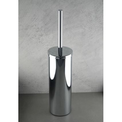 Deante ADR_0712 - ROUND Free-Standing Toilet Brush, Polished Chrome