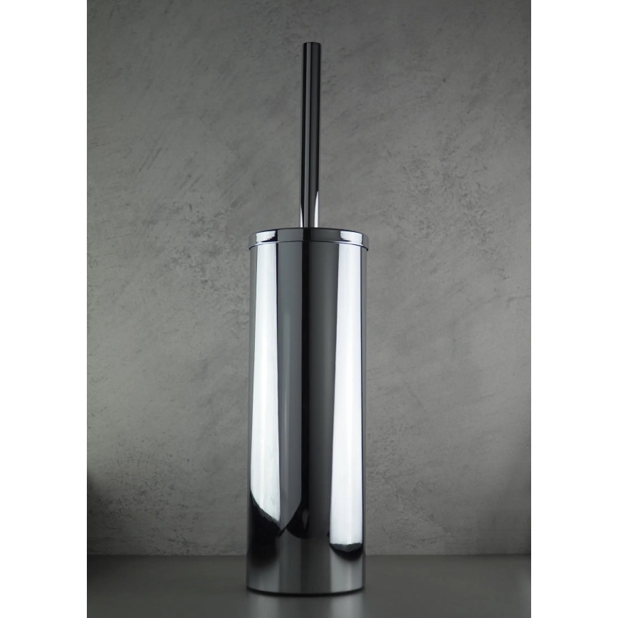 Deante ADR_0712 - ROUND Free-Standing Toilet Brush, Polished Chrome