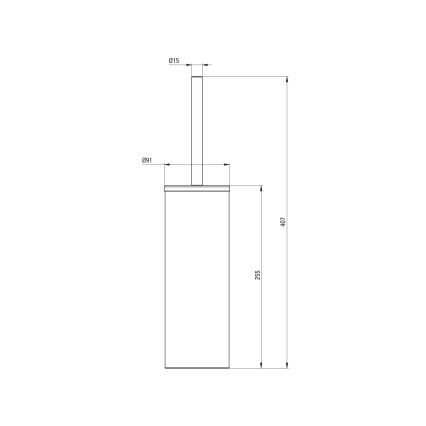 Deante ADR_0712 - ROUND Free-Standing Toilet Brush, Polished Chrome