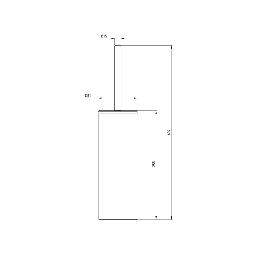 Deante ADR_0712 - ROUND Free-Standing Toilet Brush, Polished Chrome