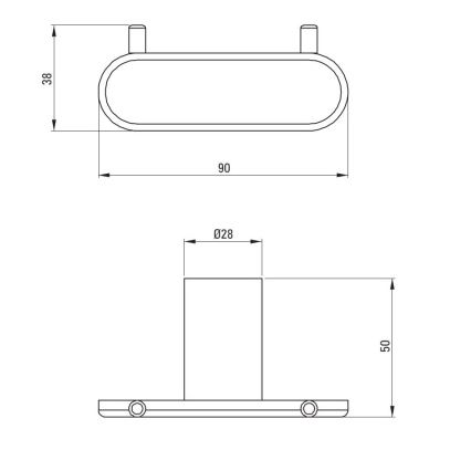 Deante ADR_N121 - ROUND Wall Hook, Black
