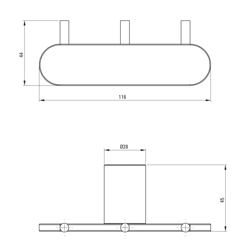 Deante ADR_N131 - ROUND wall hook, black