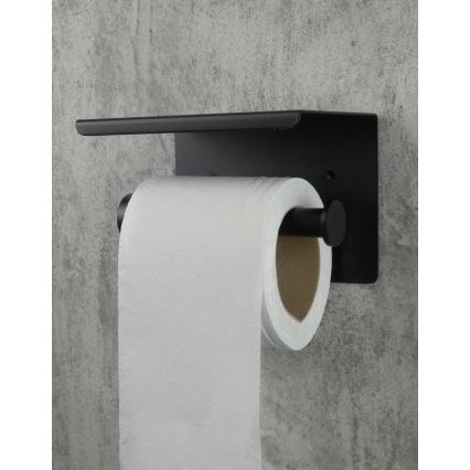 Deante ADR_N221 - ROUND Toilet Paper Holder, Black