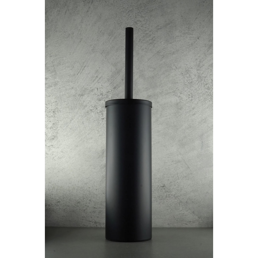 Deante ADR_N712 - ROUND Freestanding Toilet Brush, Black