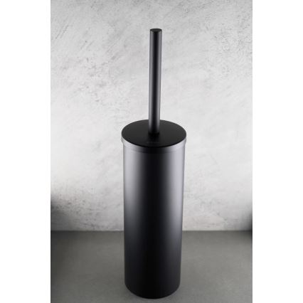 Deante ADR_N712 - ROUND Freestanding Toilet Brush, Black