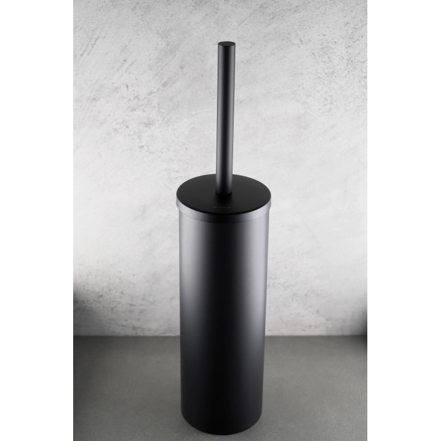 Deante ADR_N712 - ROUND Freestanding Toilet Brush, Black