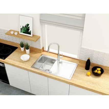 Deante BDH_072M - Sink tap with pull-out sprayer LUKRECJA shiny chrome