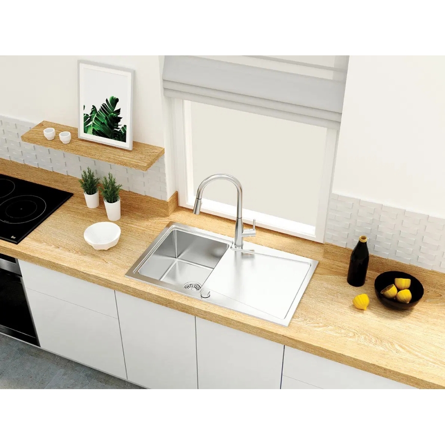 Deante BDH_072M - Sink tap with pull-out sprayer LUKRECJA shiny chrome