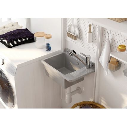 Deante BDN_071M - Sink tap with pull-out sprayer NARCYZ shiny chrome