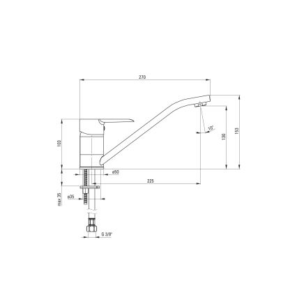 Deante BFC_060M - Sink tap CORIO shiny chrome